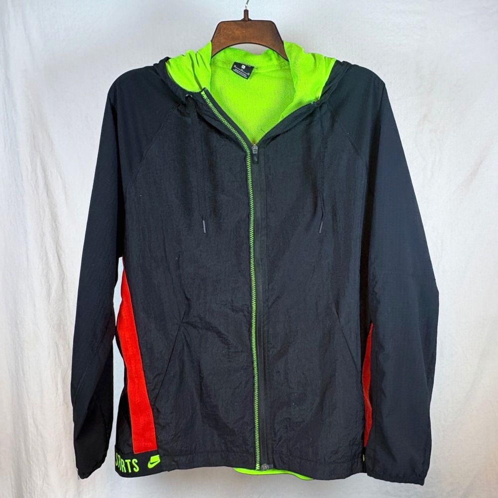 Nike Flex Sport Clash Full Zip Training  Dri-FIT Men XL Jacket Black Neon Green